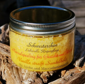 Meersalzpeeling Vanille trifft Sandelholz